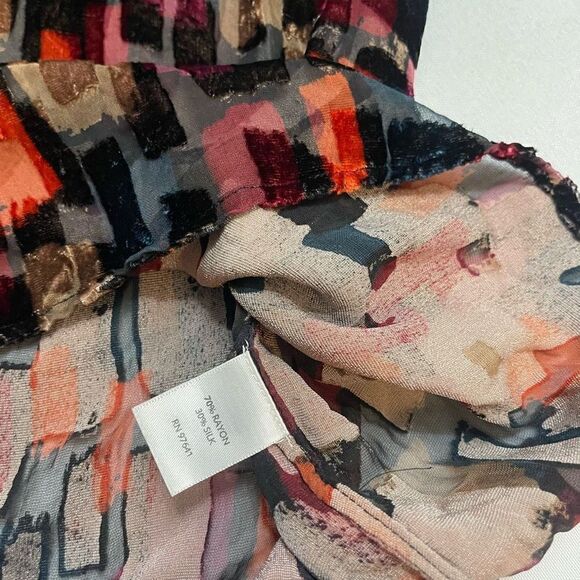 J. Jill Velvet Colorblock Top Blouse Size Small - Picture 6 of 8